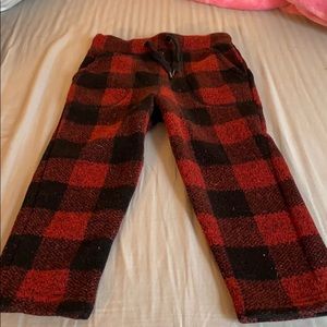 Gap checkered fleece pants